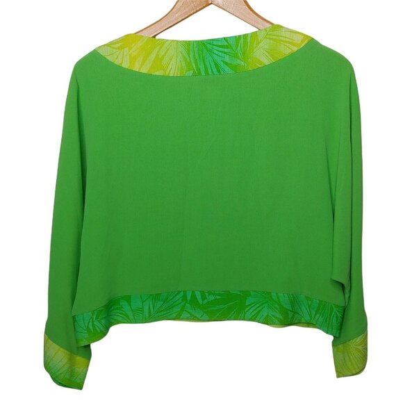 Helena Designer Sportswear Women's M Wearable Art Shirt Green Leaves Nature Boho - Picture 4 of 10